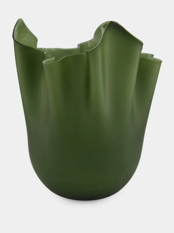 Apple Green Fazzoletto Glass Vase sold by Fashion Clinic