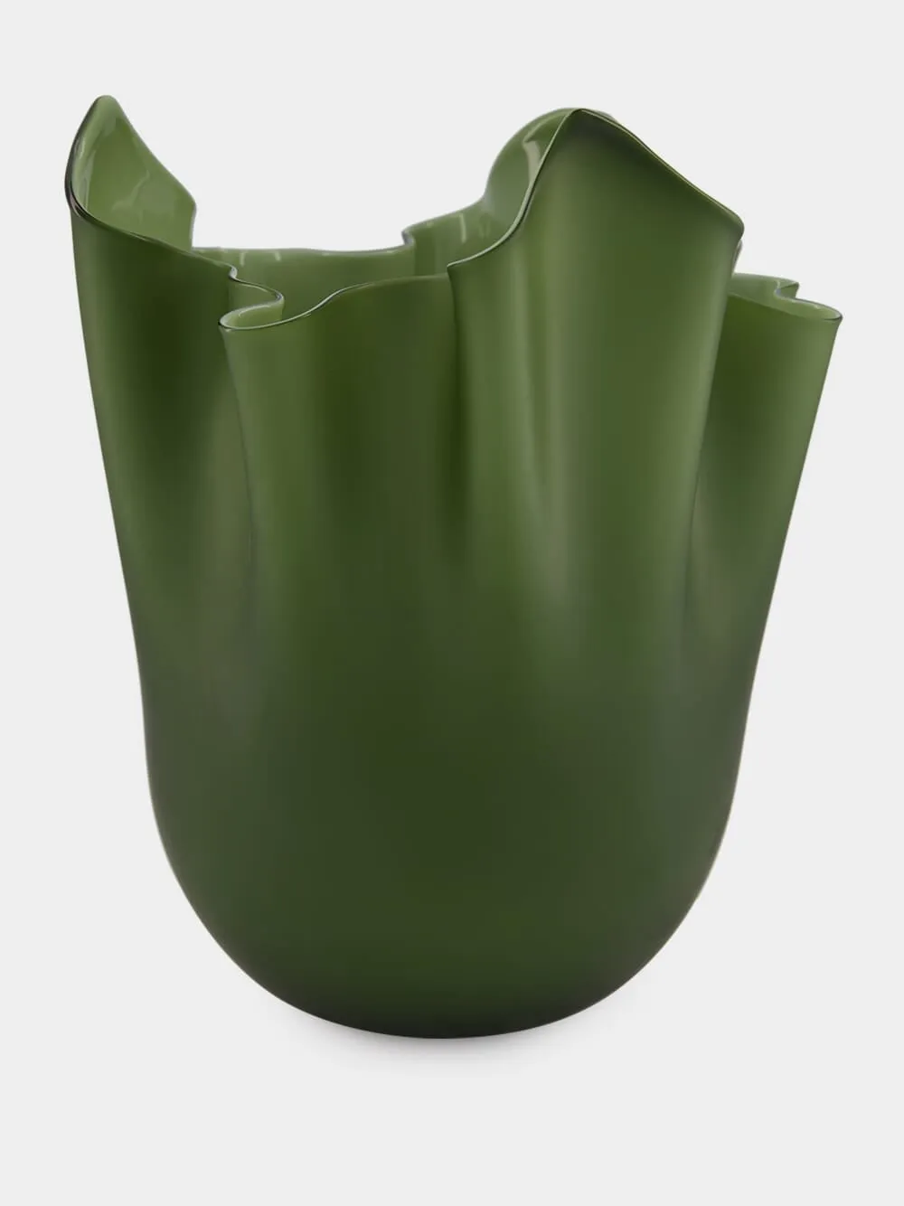 Apple Green Fazzoletto Glass Vase sold by Fashion Clinic