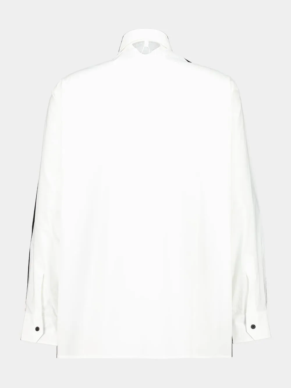 Black and White Cotton Contrast Shirt sold by Fashion Clinic product image thumbnail 2