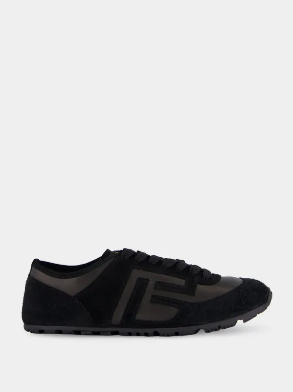 Black Racer 45 Leather Trainers sold by Fashion Clinic