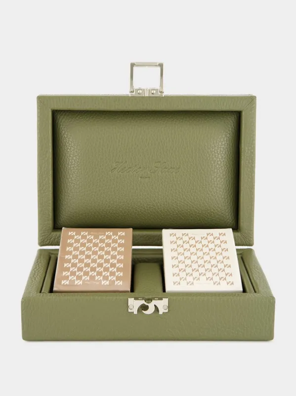 Buffalo Leather Card Set Amande sold by Fashion Clinic