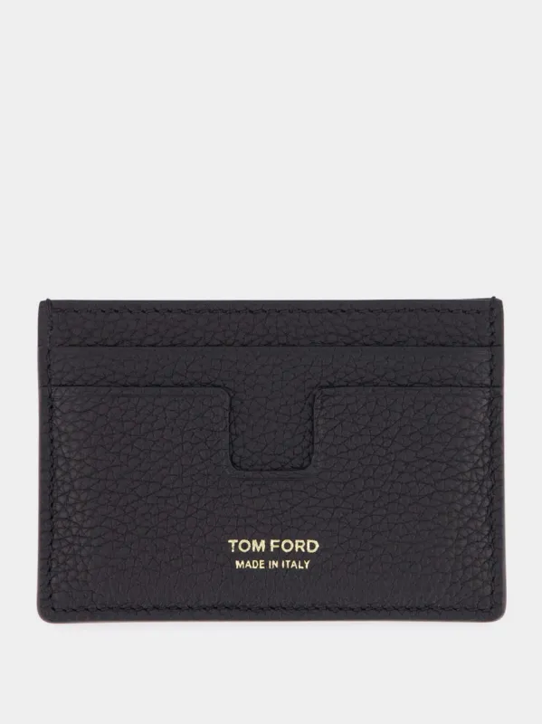 Black Grain Leather Cardholder sold by Fashion Clinic