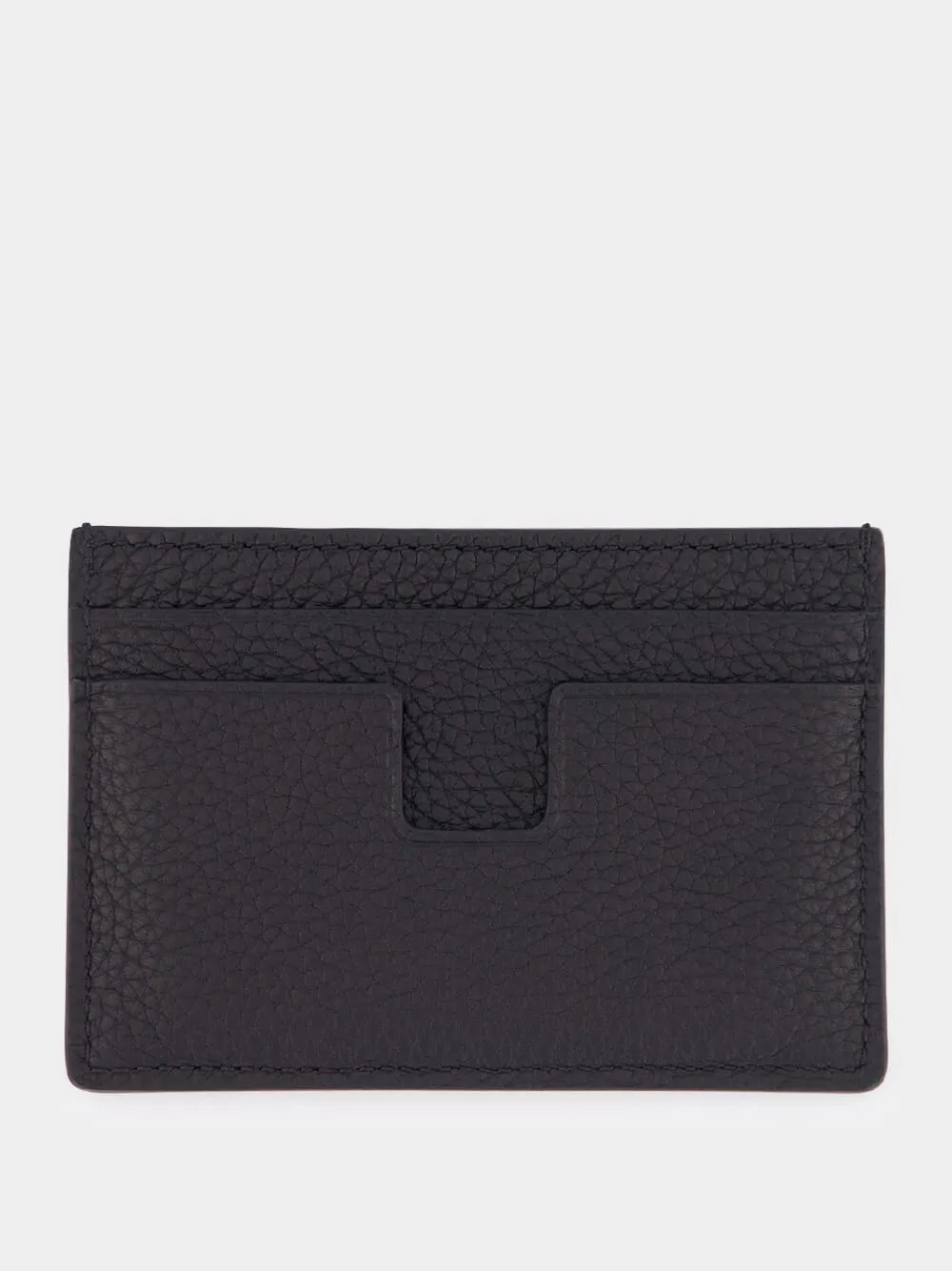 Black Grain Leather Cardholder sold by Fashion Clinic product image thumbnail 2