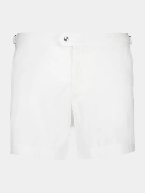 White Nylon Swim Shorts sold by Fashion Clinic