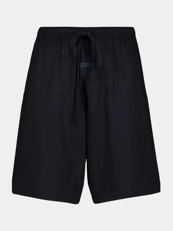 Jet Black Jersey Cotton Shorts sold by Fashion Clinic