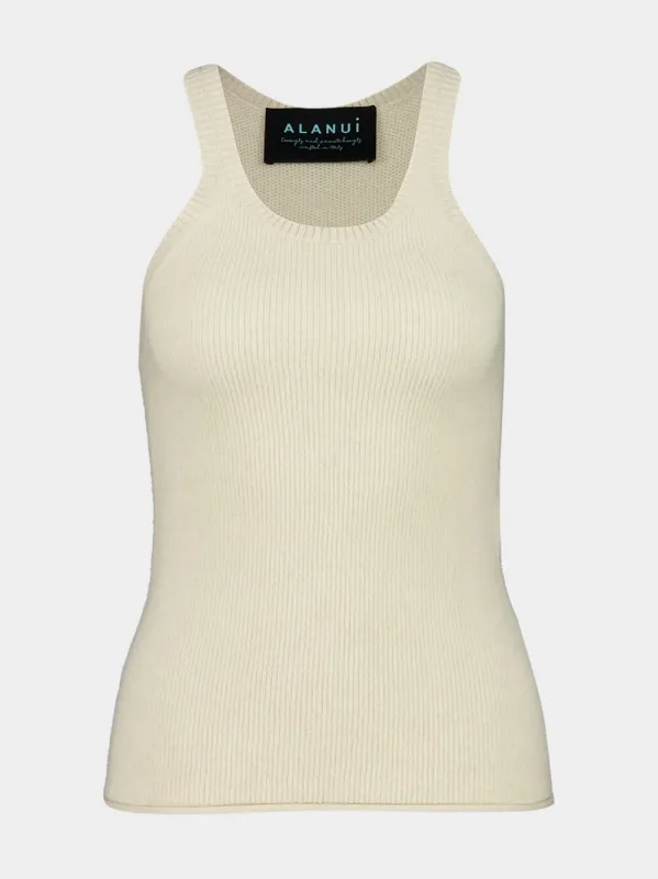 Canvas Cashmere-Cotton Ribbed Tank Top sold by Fashion Clinic