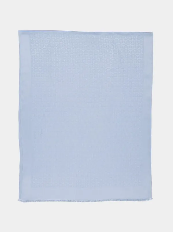 Light Blue Silk-Wool Shawl sold by Fashion Clinic