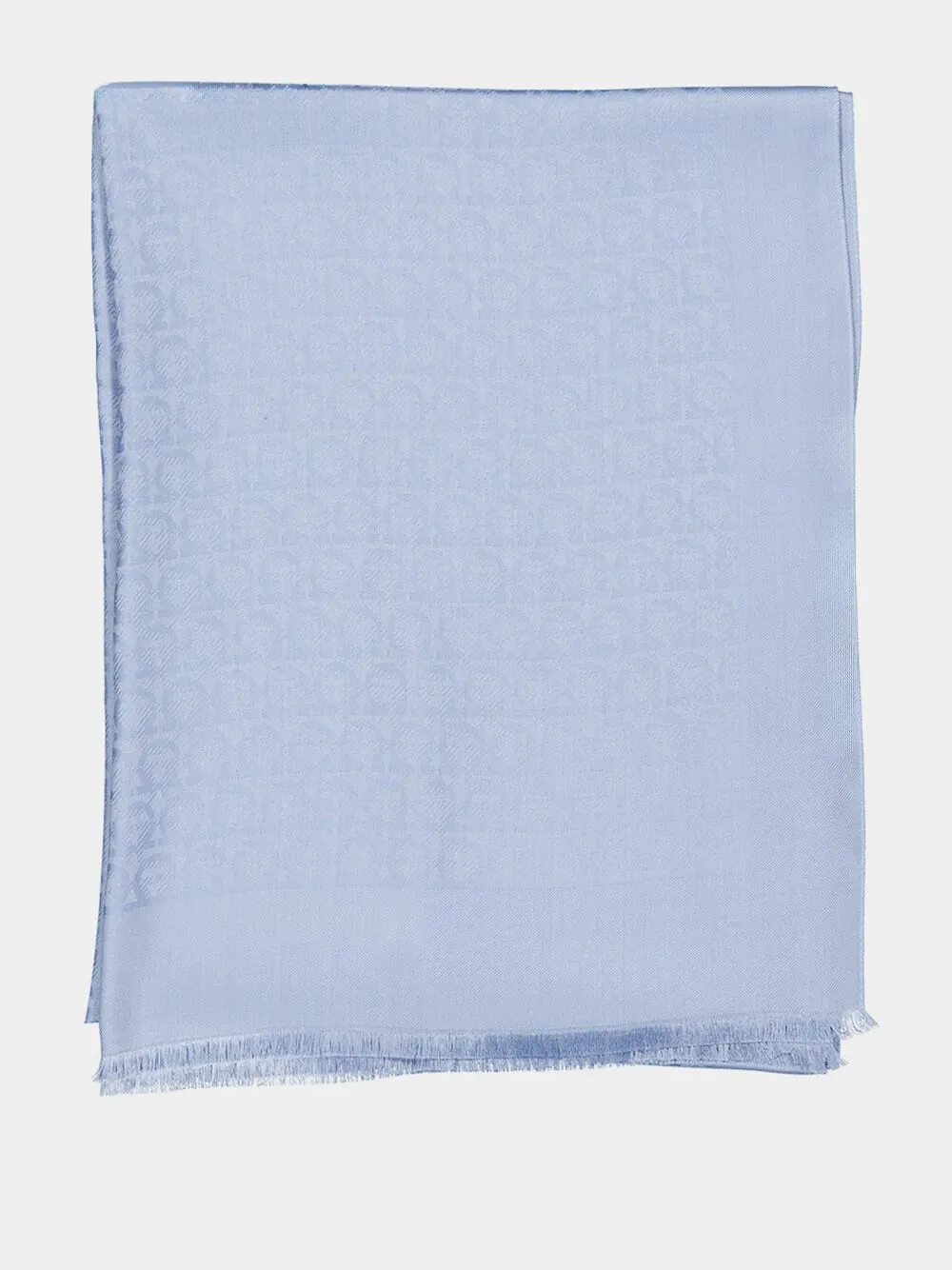 Light Blue Silk-Wool Shawl sold by Fashion Clinic product image thumbnail 2