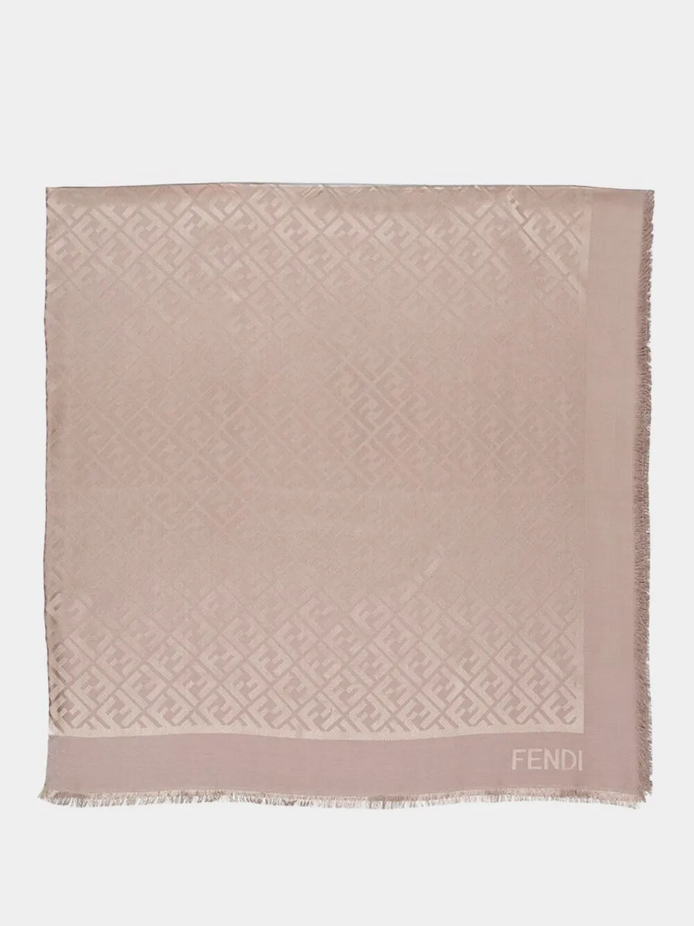 Dove Grey FF Silk and Wool Shawl sold by Fashion Clinic