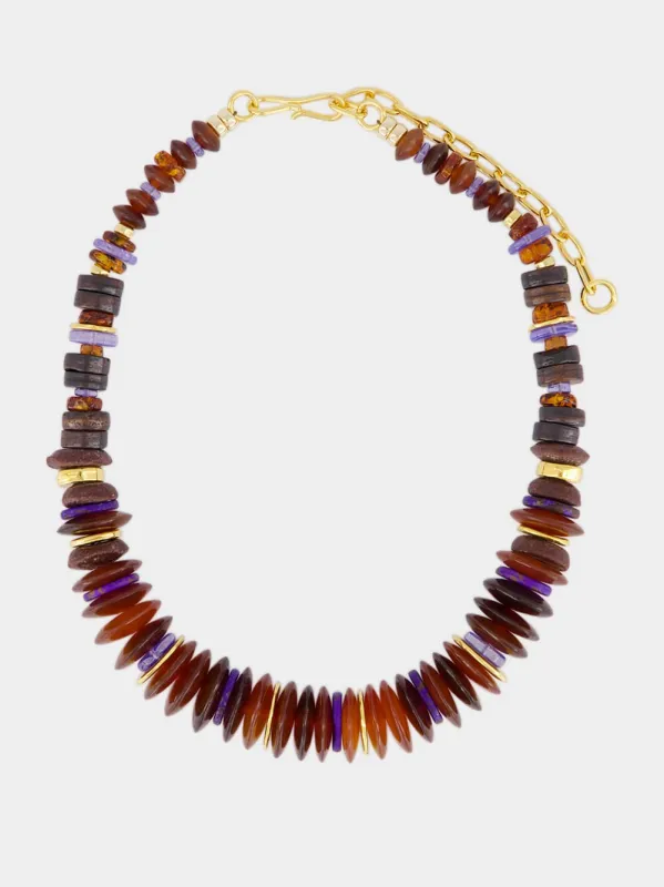 Amaranth Beaded Necklace sold by Fashion Clinic