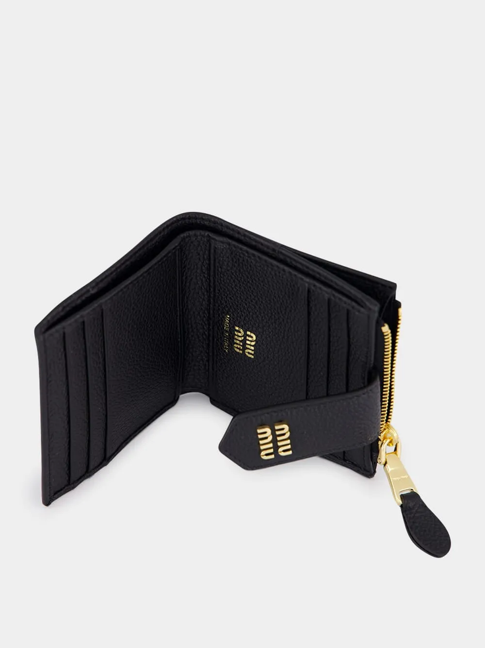 Black Small Leather Wallet sold by Fashion Clinic product image thumbnail 3