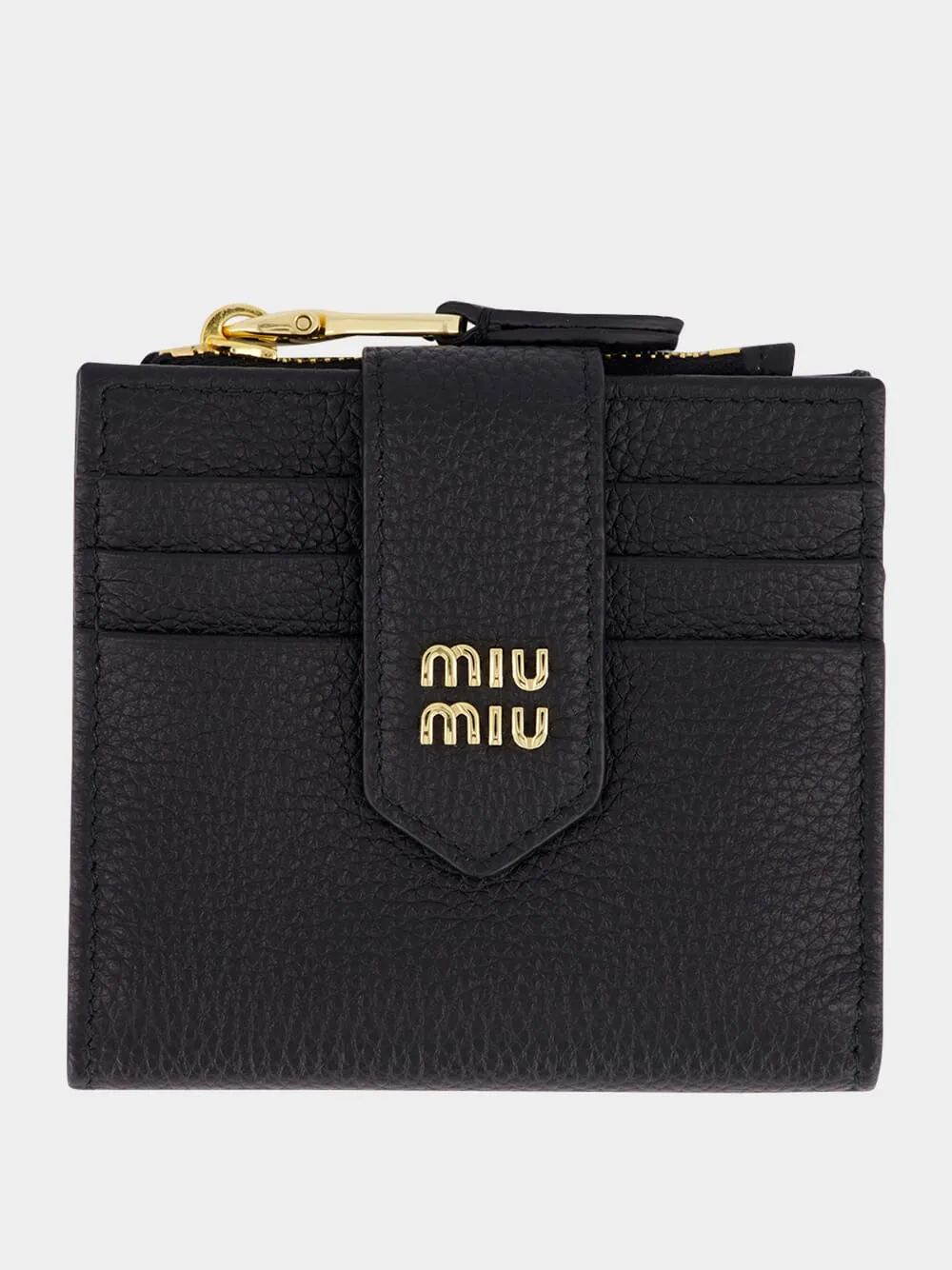 Black Small Leather Wallet sold by Fashion Clinic
