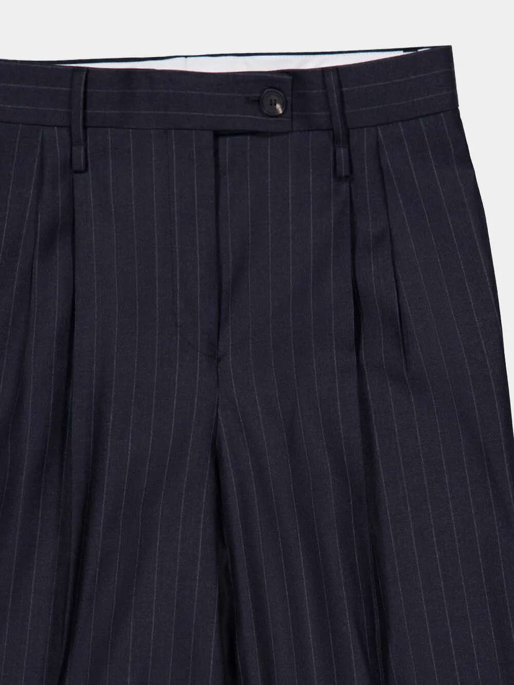 Charcoal Pinstripe Wool Trouser sold by Fashion Clinic product image thumbnail 3
