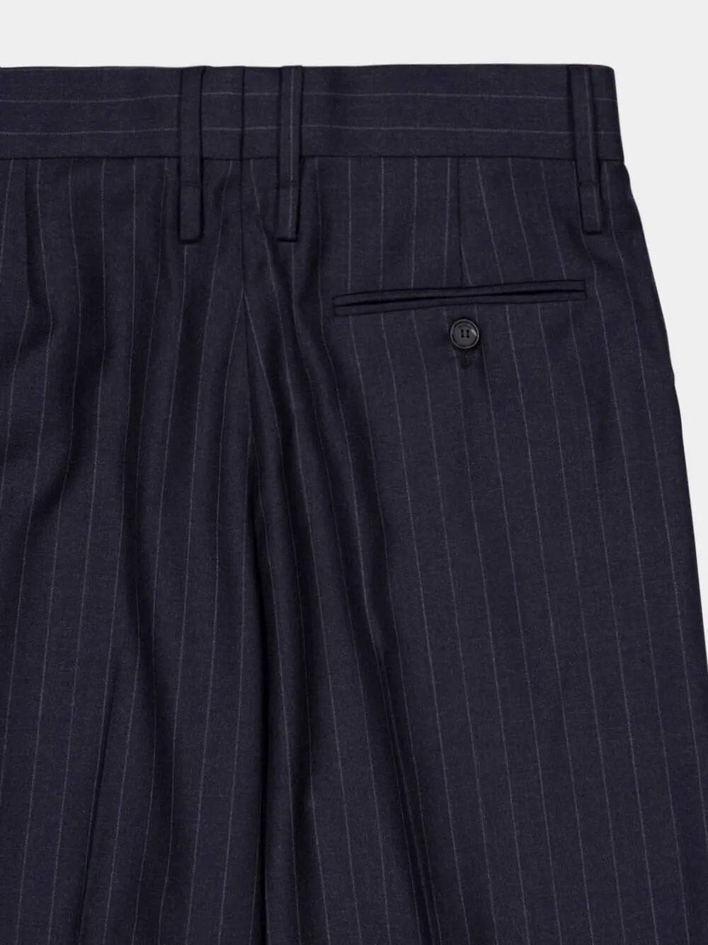 Charcoal Pinstripe Wool Trouser sold by Fashion Clinic product image thumbnail 4