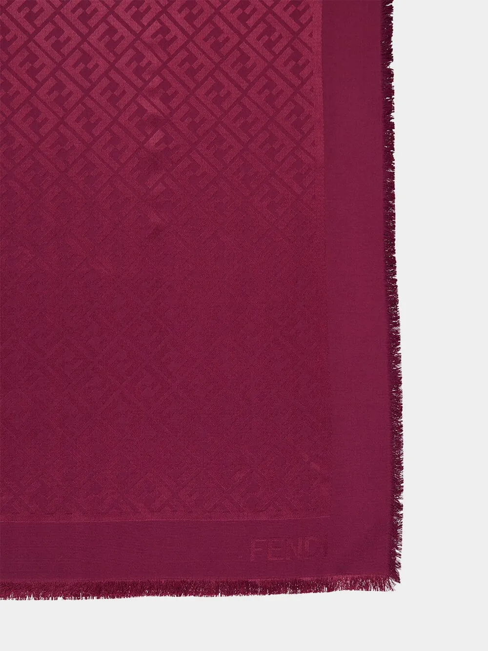 FF Shawl in Burgundy Silk and Wool sold by Fashion Clinic product image thumbnail 2