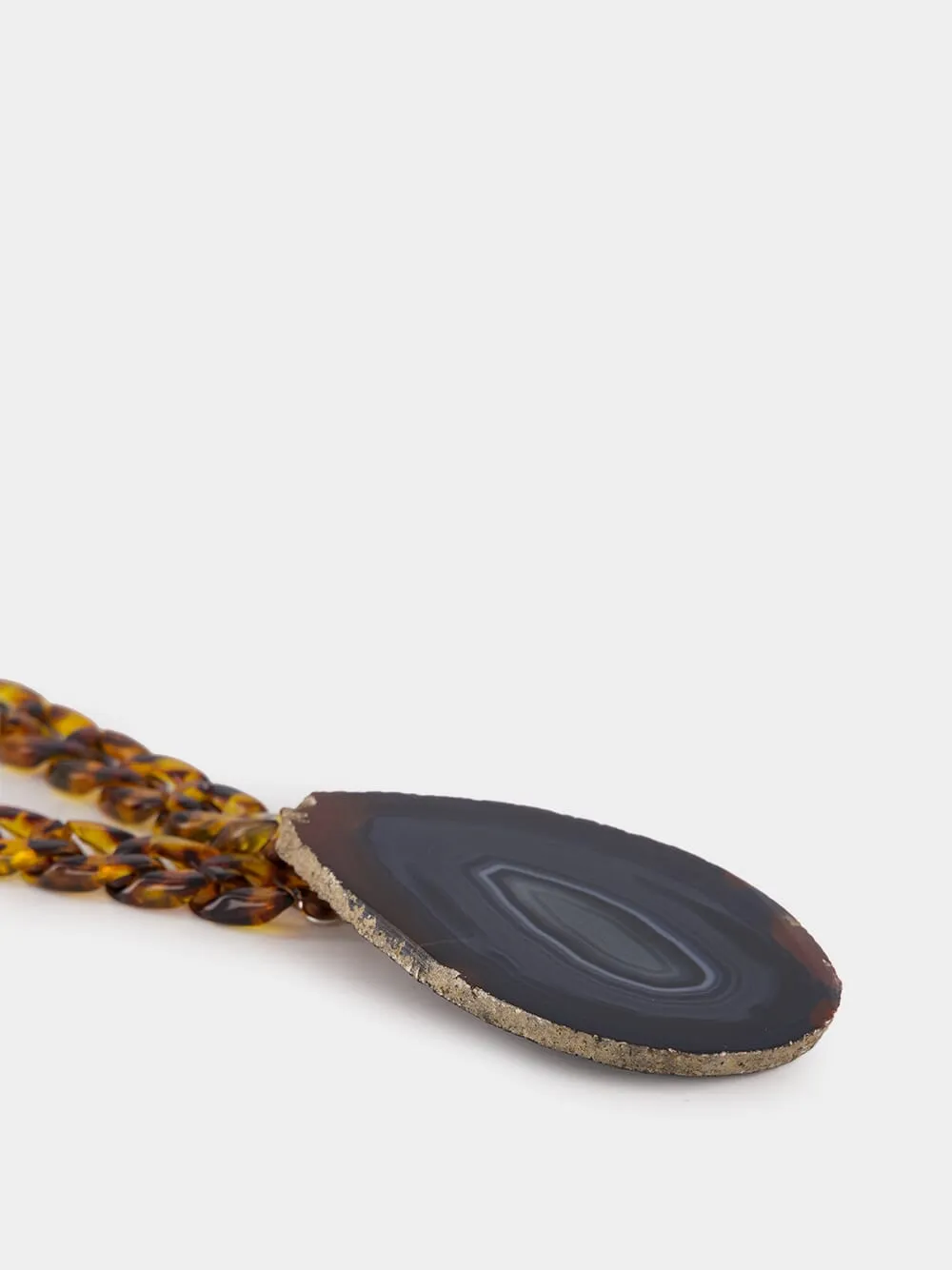 Nicia Agata Stone Chain Necklace sold by Fashion Clinic product image thumbnail 2