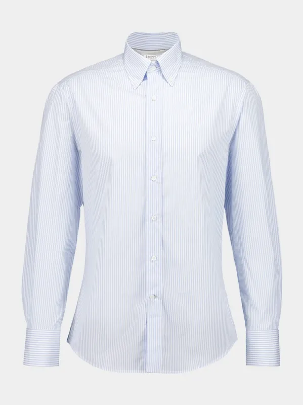 Azure Striped Slim Fit Shirt sold by Fashion Clinic