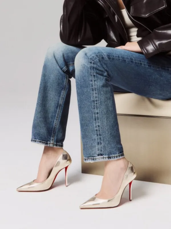 Platino Chiaro Miss Z 100 mm Diamond-Laminated Pumps sold by Fashion Clinic