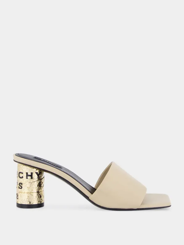 Beige Tape Heeled Mules sold by Fashion Clinic