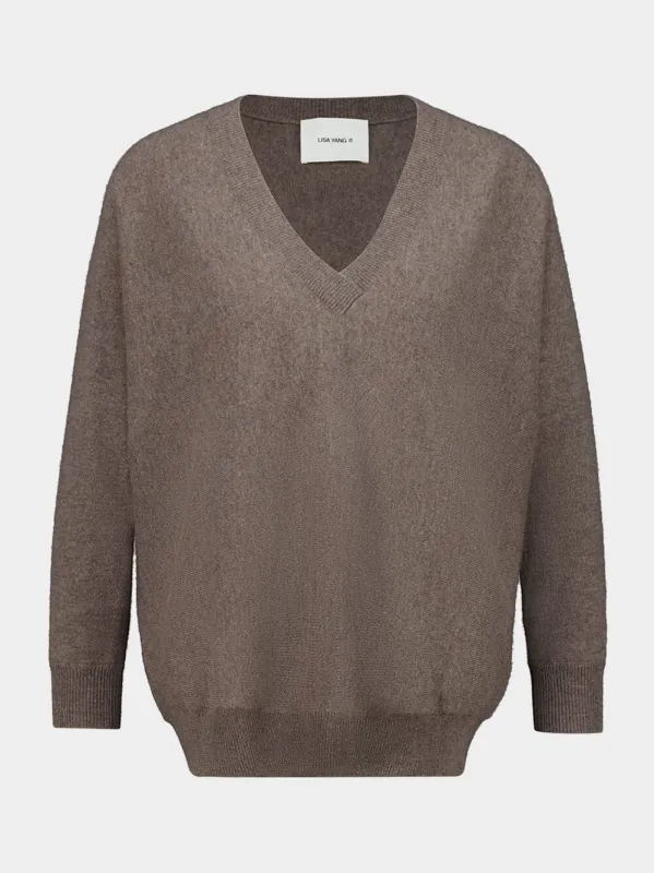 Light Brown Kenny Cashmere Sweater made by Lisa Yang