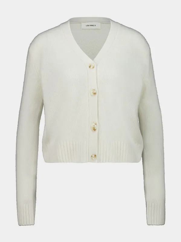 Cream Marionette Silk Cashmere Cardigan sold by Fashion Clinic