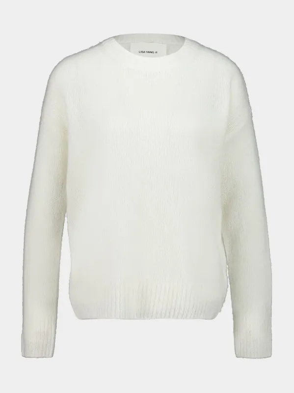 Cream Lova Silk Cashmere Sweater sold by Fashion Clinic