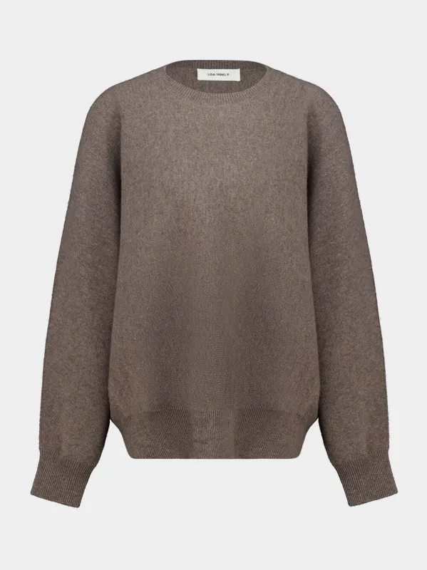 Light Brown Greer Double Face Cashmere Sweater sold by Fashion Clinic