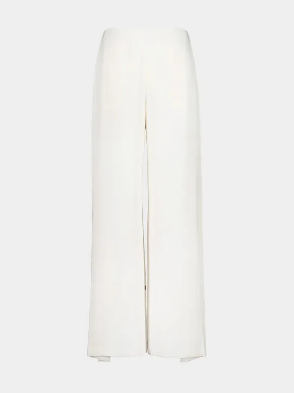 Ivory High-Rise Flared Nova Trousers sold by Fashion Clinic