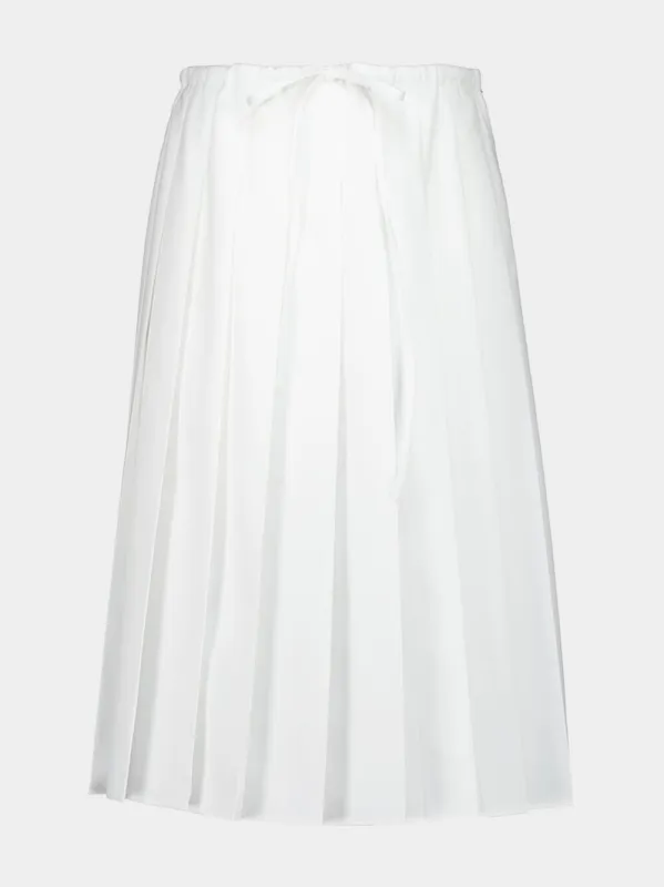White Cotton Poplin Skirt sold by Fashion Clinic