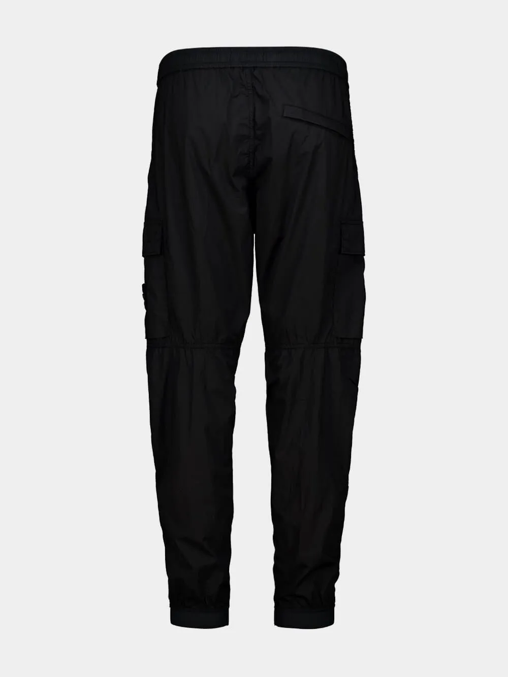 Black Stretch Cotton Cargo Trousers sold by Fashion Clinic product image thumbnail 2