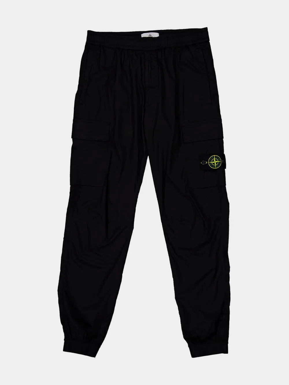 Black Stretch Cotton Cargo Trousers sold by Fashion Clinic product image thumbnail 4