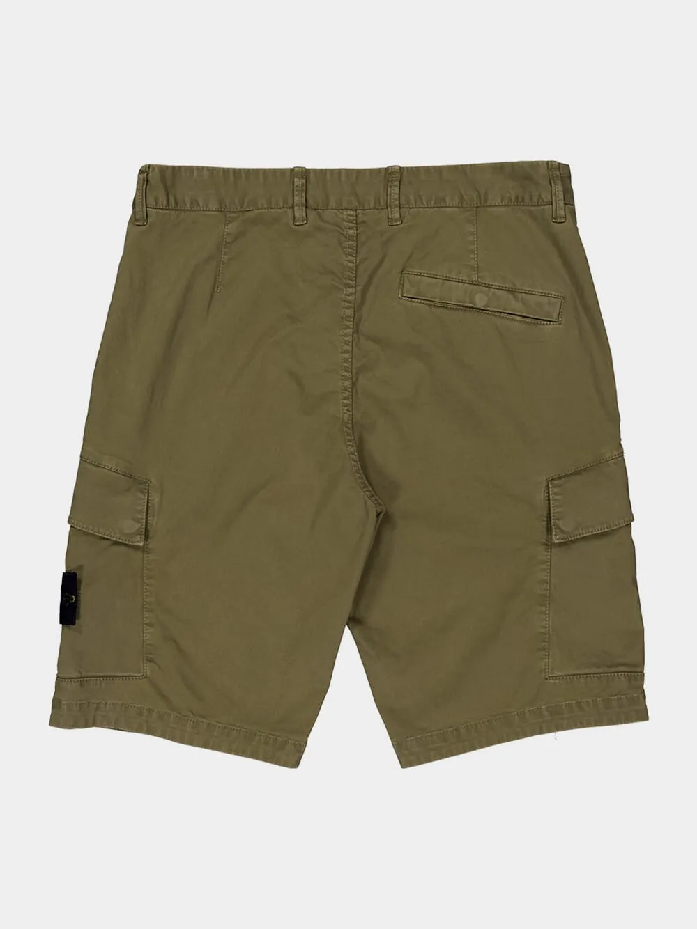 Military Green Organic Cotton Stretch Cargo Shorts sold by Fashion Clinic product image thumbnail 5
