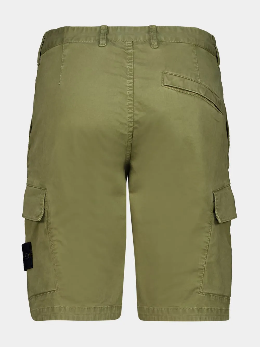 Military Green Organic Cotton Stretch Cargo Shorts sold by Fashion Clinic product image thumbnail 2