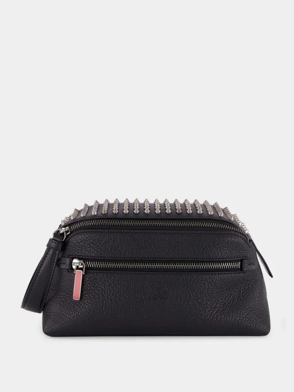 Black Funky Leather Travel Pouch sold by Fashion Clinic