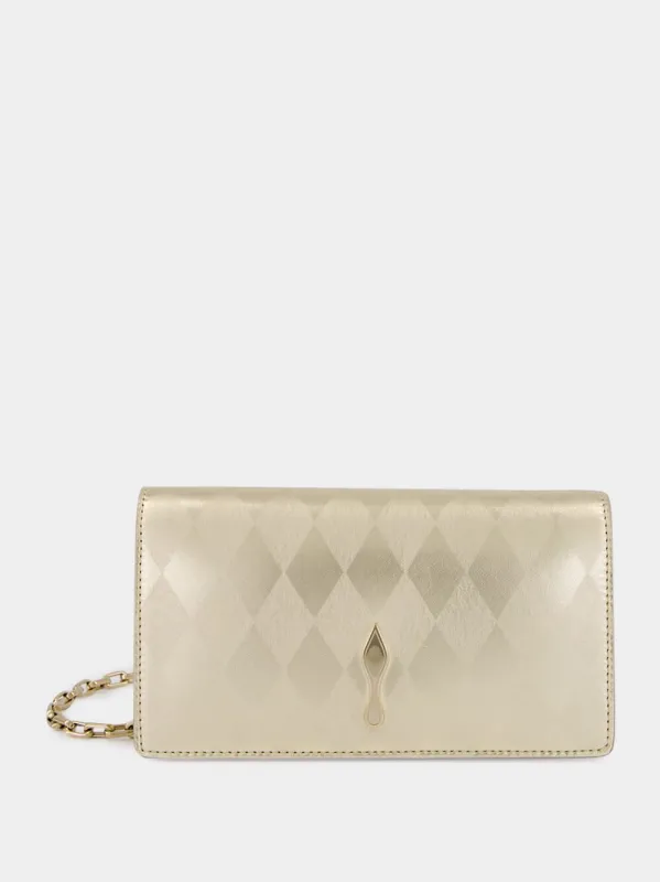 Bettina Light Platine Leather Clutch sold by Fashion Clinic
