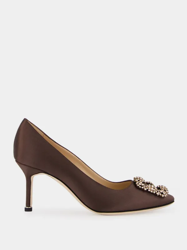 Dark Brown Hangisi Pumps sold by Fashion Clinic