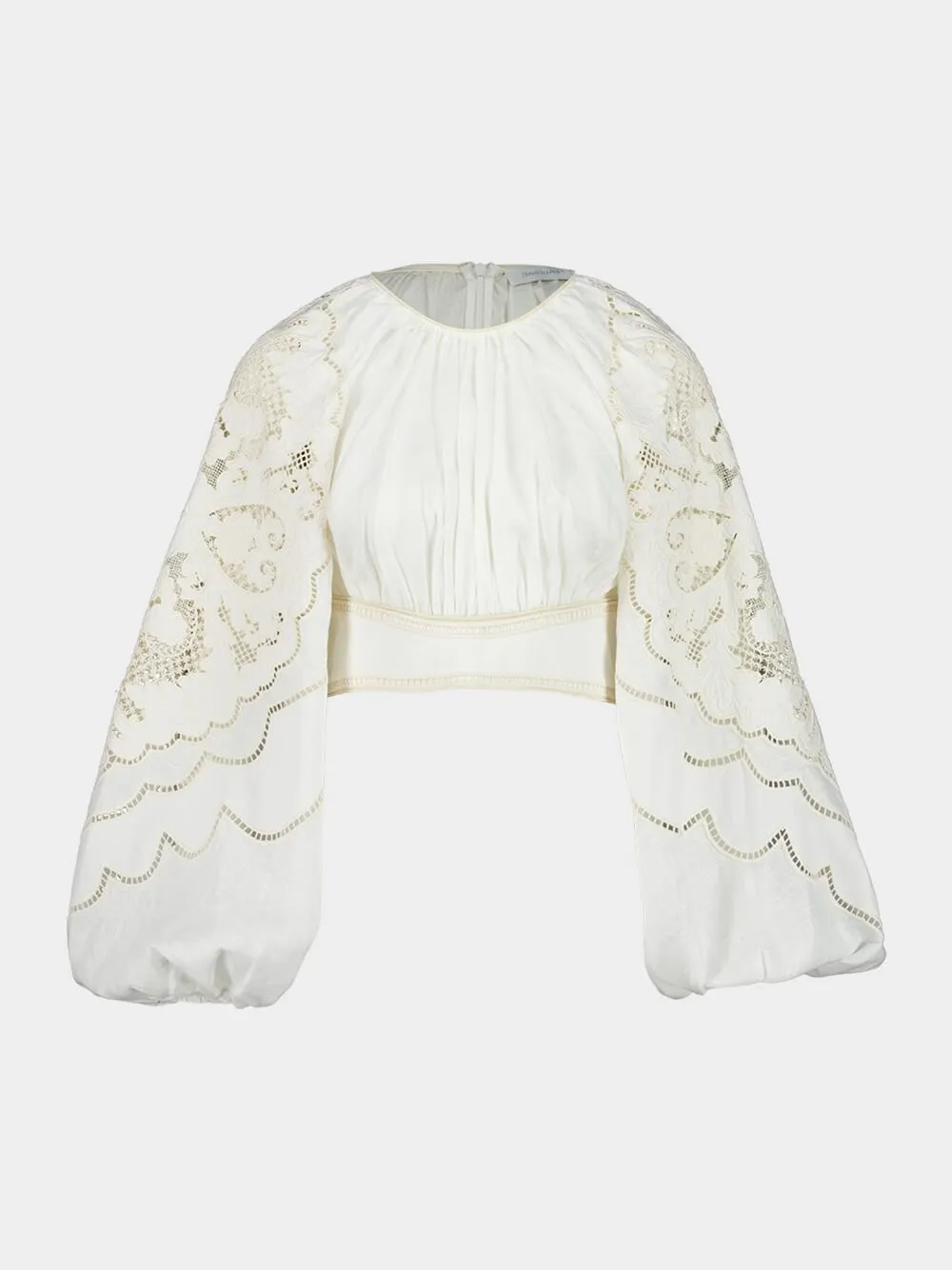 Daylight Embroidered Linen Bodice in Cream sold by Fashion Clinic product image thumbnail 2