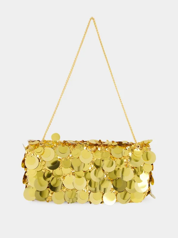 Gold Sparkle Sequin Baguette Bag sold by Fashion Clinic