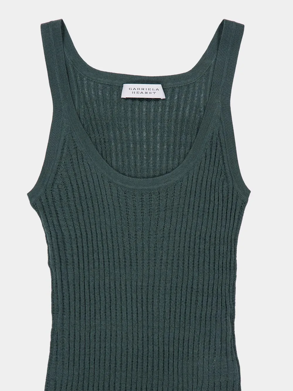 Nevin English Green Knit Tank Top sold by Fashion Clinic product image thumbnail 3