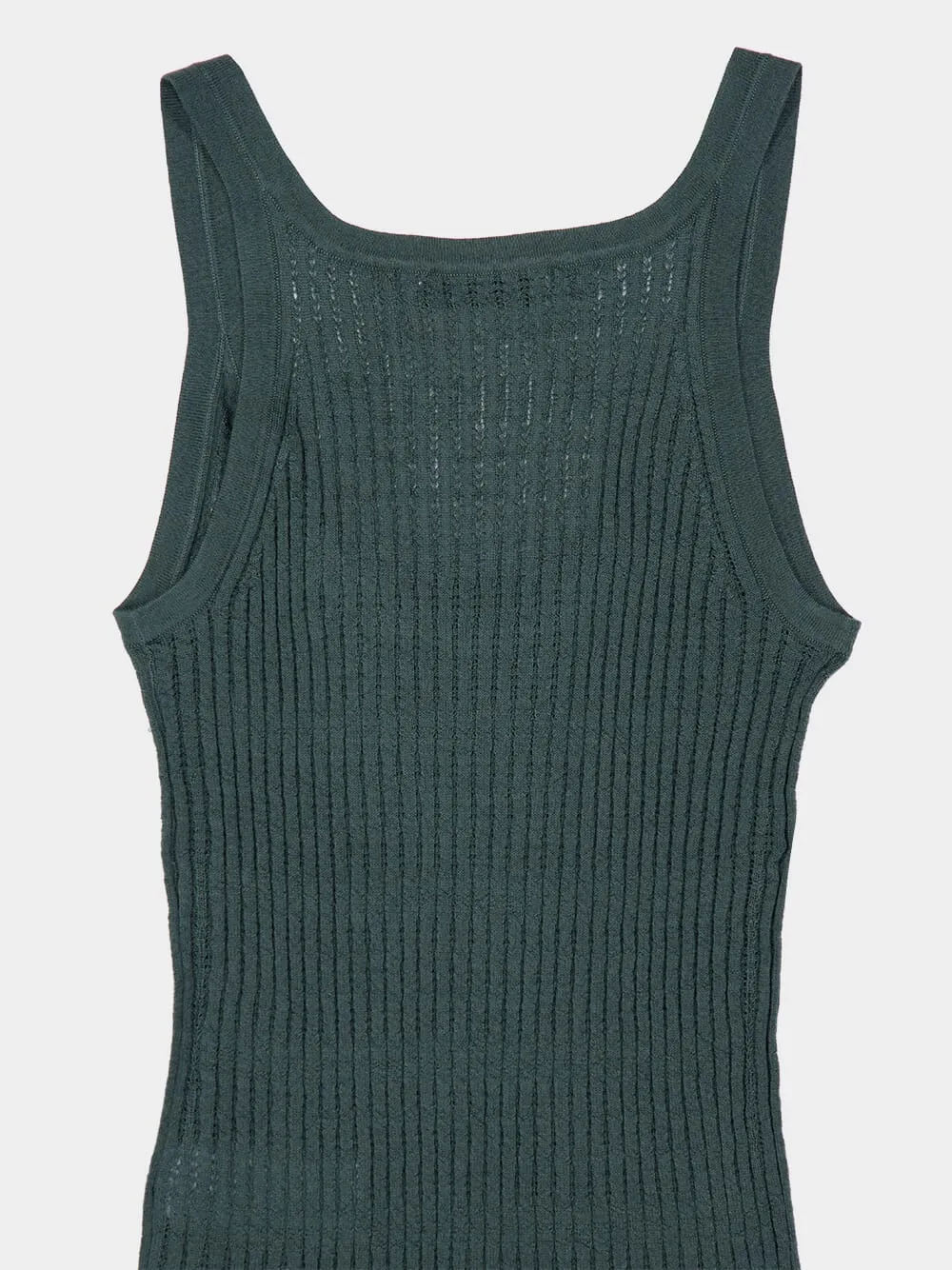 Nevin English Green Knit Tank Top sold by Fashion Clinic product image thumbnail 4