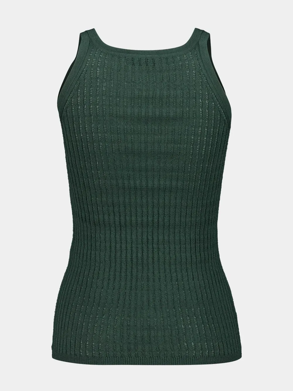 Nevin English Green Knit Tank Top sold by Fashion Clinic product image thumbnail 2