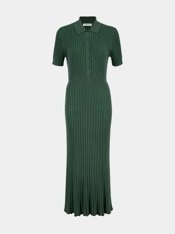 Amor Knit Midi Dress in English Green sold by Fashion Clinic