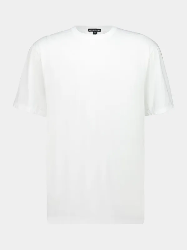 White Crew-Neck T-Shirt sold by Fashion Clinic