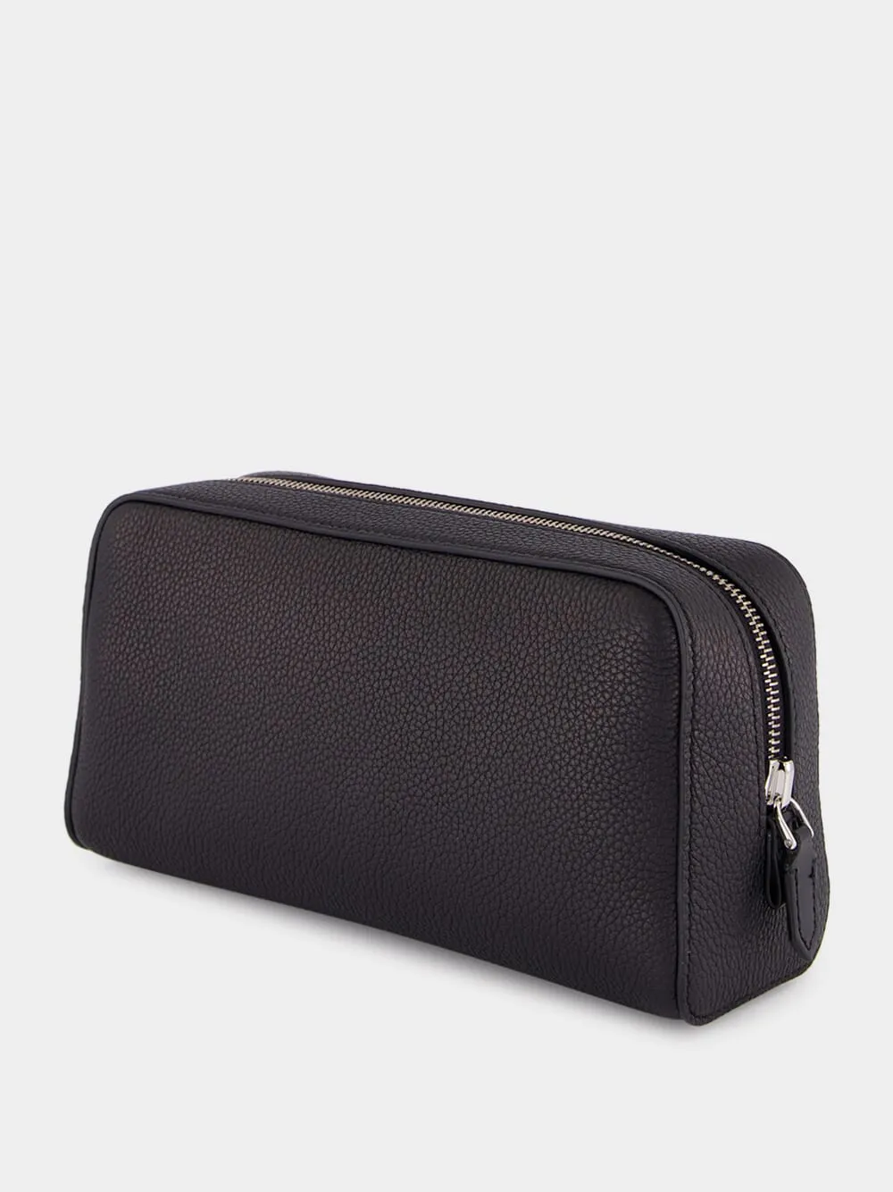 Black Leather Toiletry Bag sold by Fashion Clinic product image thumbnail 4