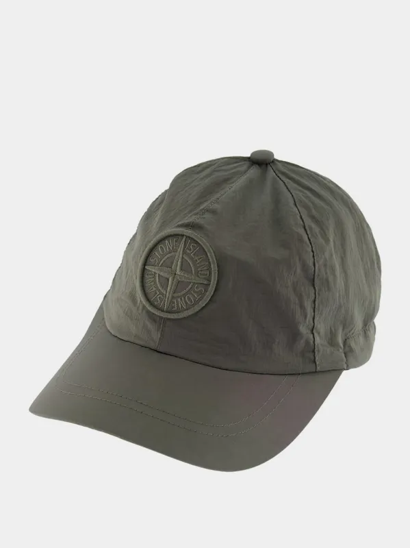 Musk Green Baseball Cap with Compass Embroidery sold by Fashion Clinic