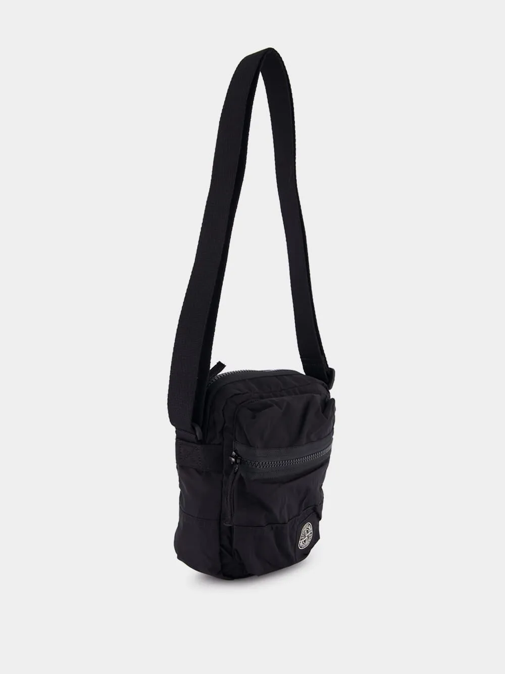 Black Crossbody Bag with Logo Patch sold by Fashion Clinic product image thumbnail 3