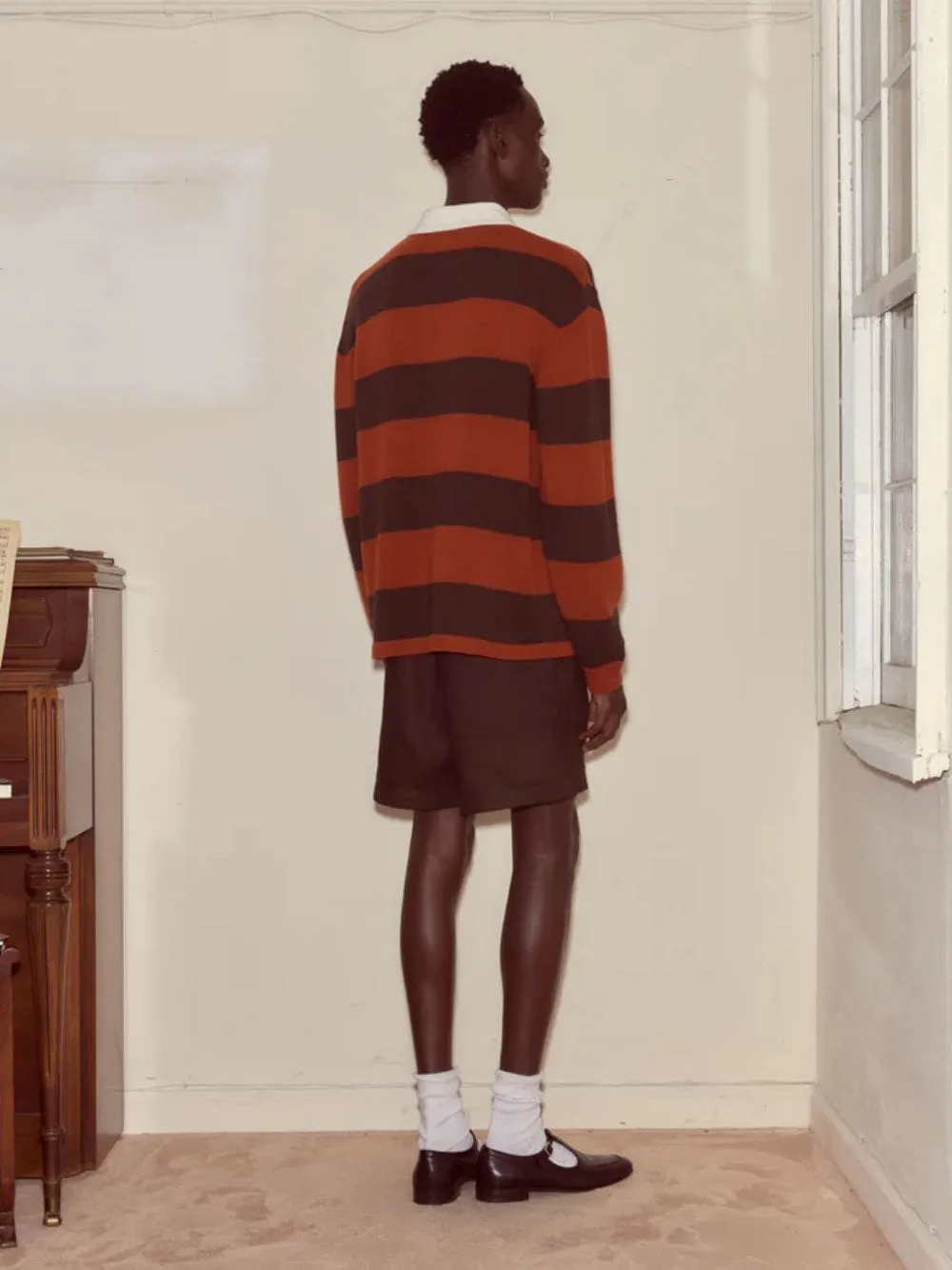 Brown and Red Pine Stripe Polo sold by Fashion Clinic product image thumbnail 4