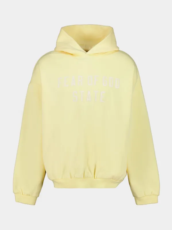Garden Yellow Hooded Sweatshirt Oversized 90s Fit sold by Fashion Clinic