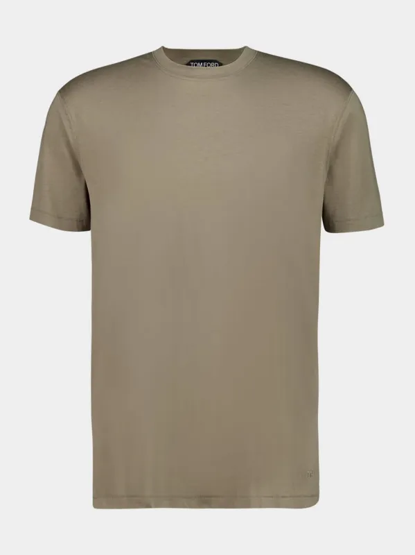 Olive Green Crewneck T-Shirt sold by Fashion Clinic