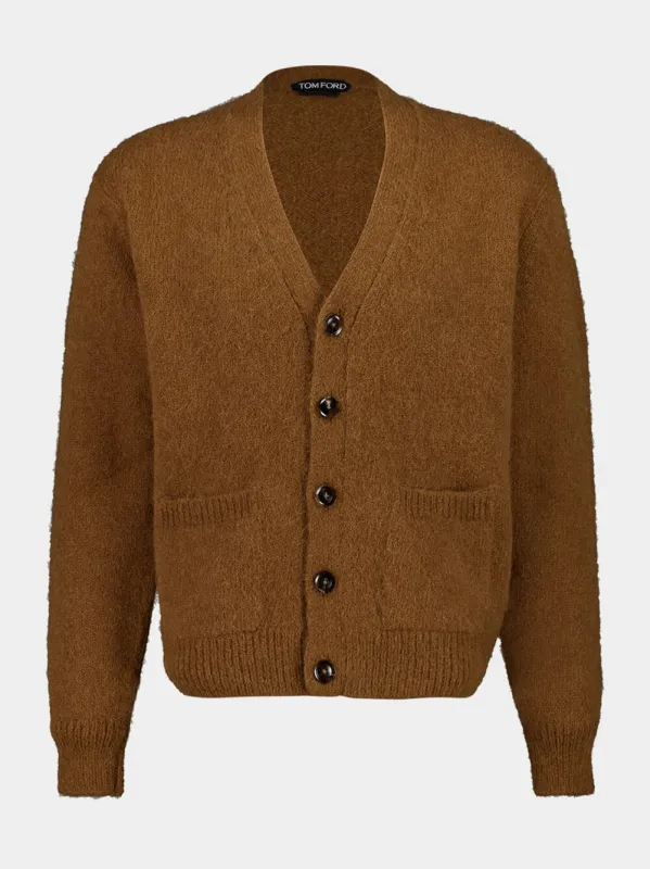 Toffee Brown Cardigan V-Neck Knit sold by Fashion Clinic